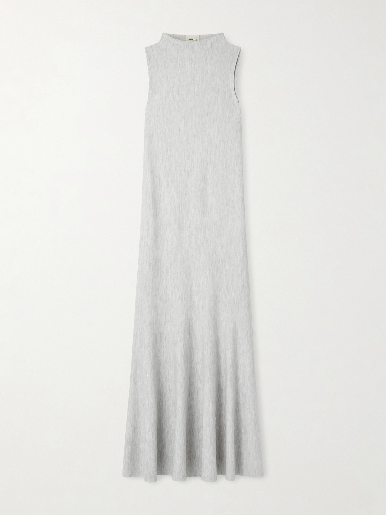 Khaite Margo Merino Wool Maxi Dress In Gray