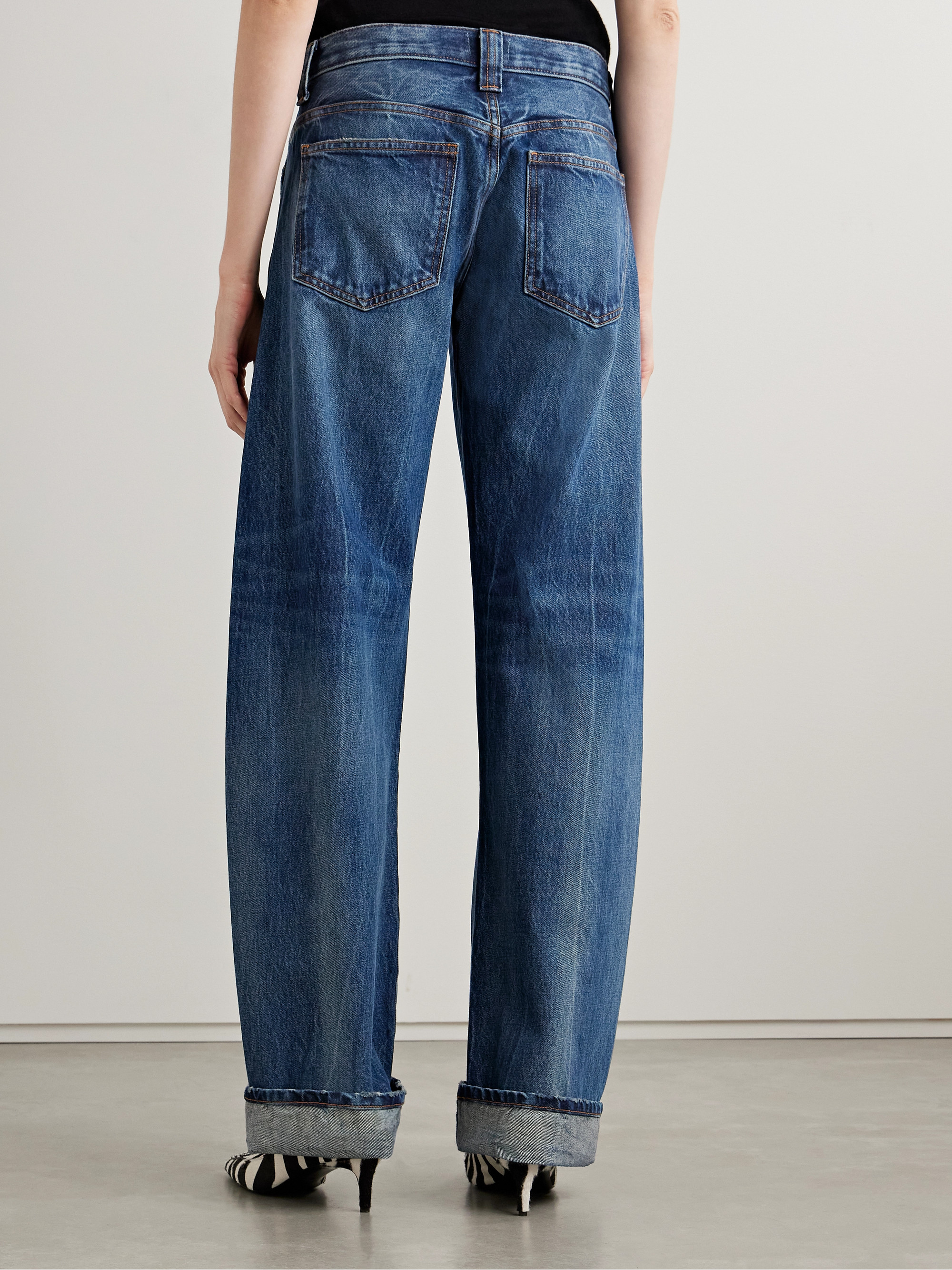 KHAITE Karo mid-rise barrel-leg jeans