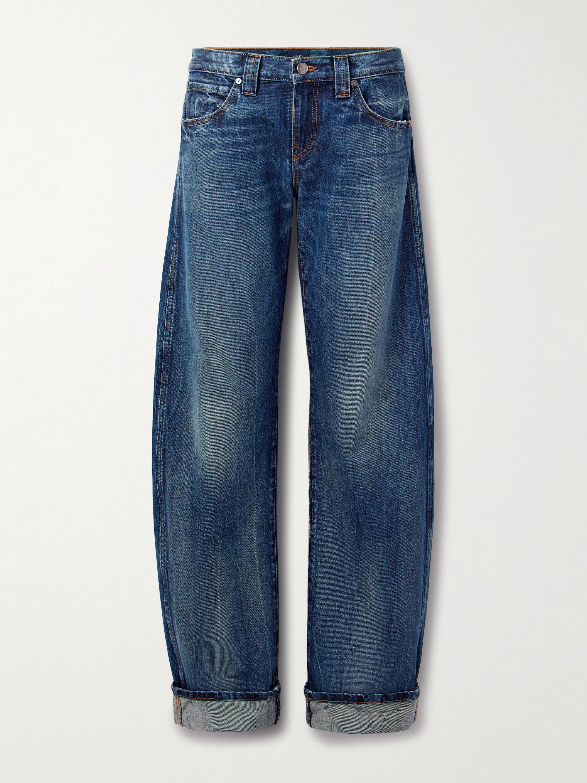 KHAITE Karo mid-rise barrel-leg jeans