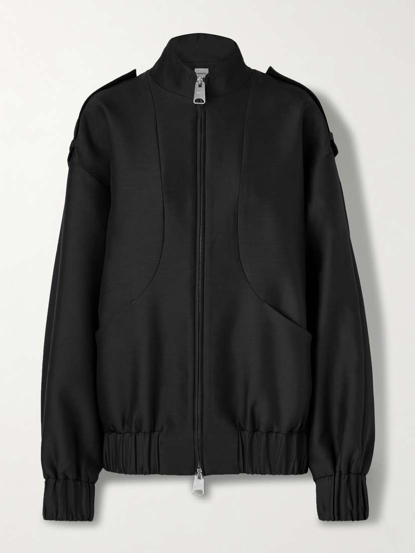 Khaite — Sigi wool and silk-blend faille jacket
