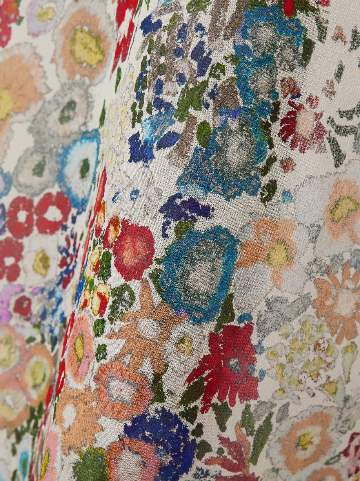 Khaite Taja Floral-print Silk-chiffon Dress In Multi