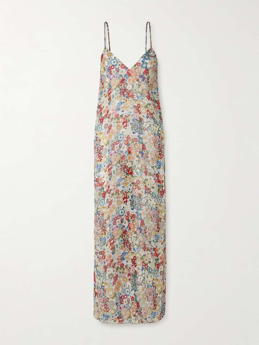 Taja Floral-print Silk-chiffon Dress