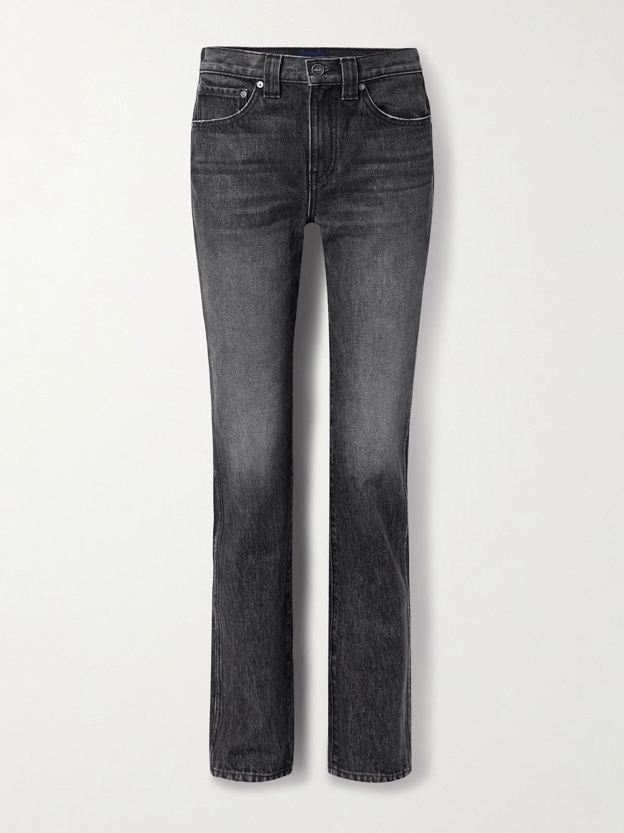Khaite Farley High-rise Straight-leg Jeans In Black