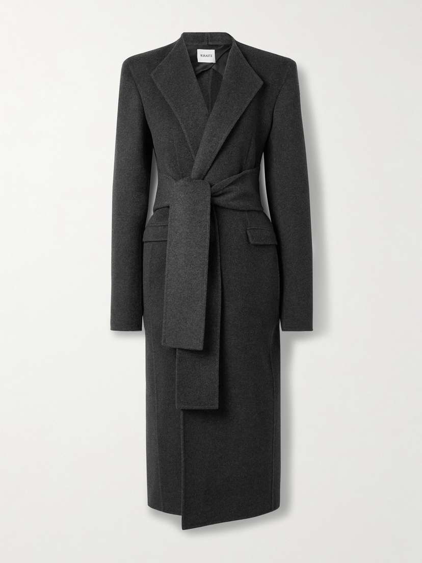 Khaite Jelson Belted Wool-felt Coat