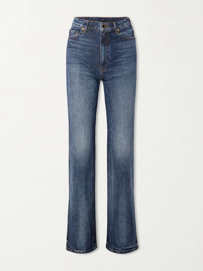 Khaite Danielle Stretch High-waist Straight-leg Jeans