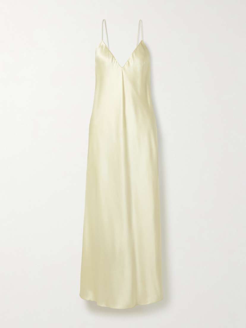 Khaite Taja Satin Maxi Dress