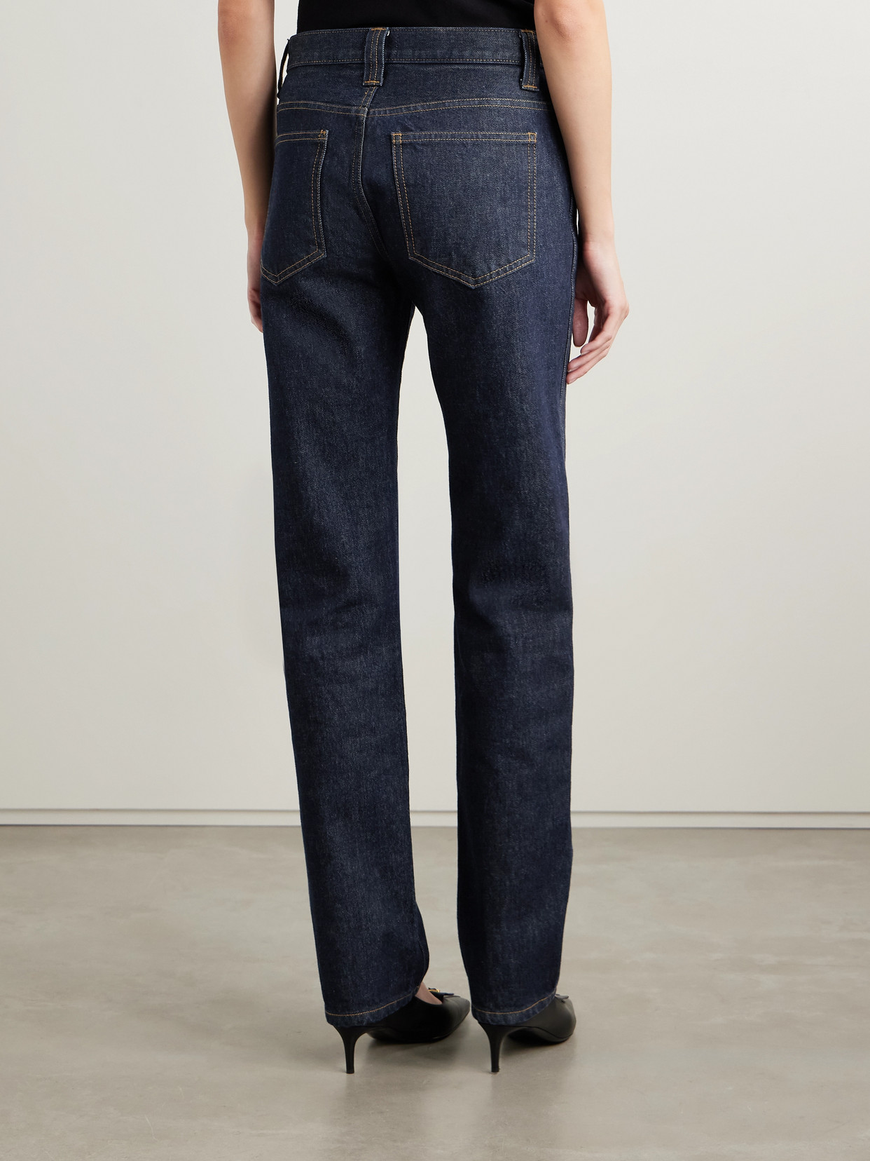 Khaite Farley High-rise Straight-leg Jeans In Blue