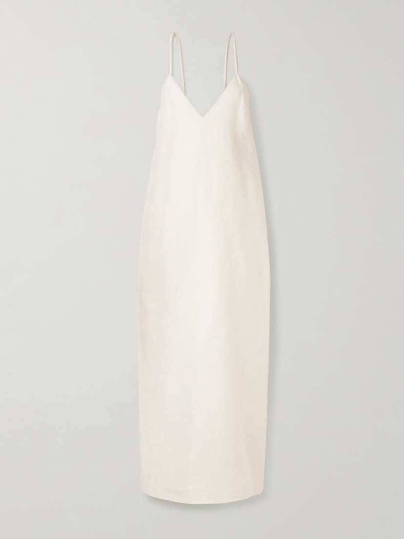 Khaite — Taja linen maxi dress