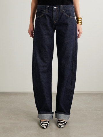 KHAITE Karo mid-rise barrel-leg jeans