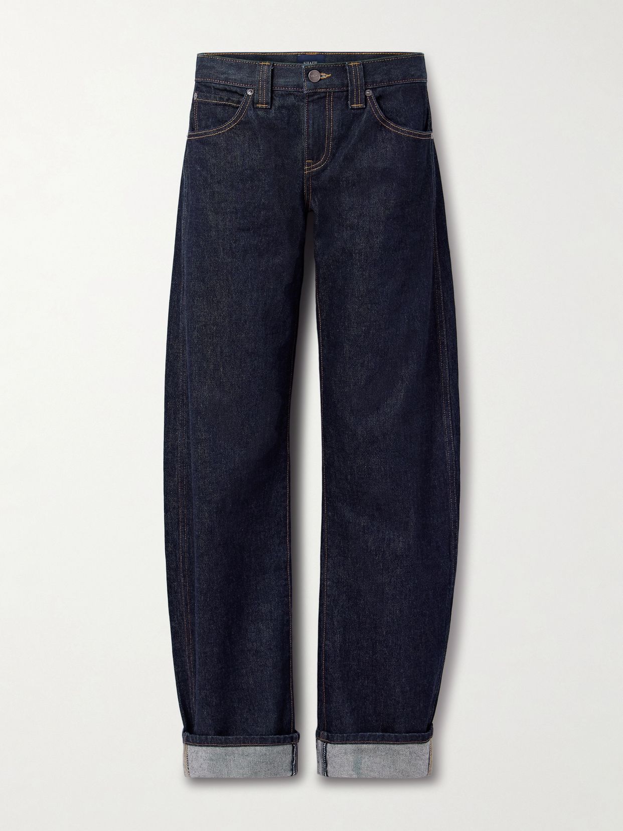 Karo mid-rise barrel-leg jeans