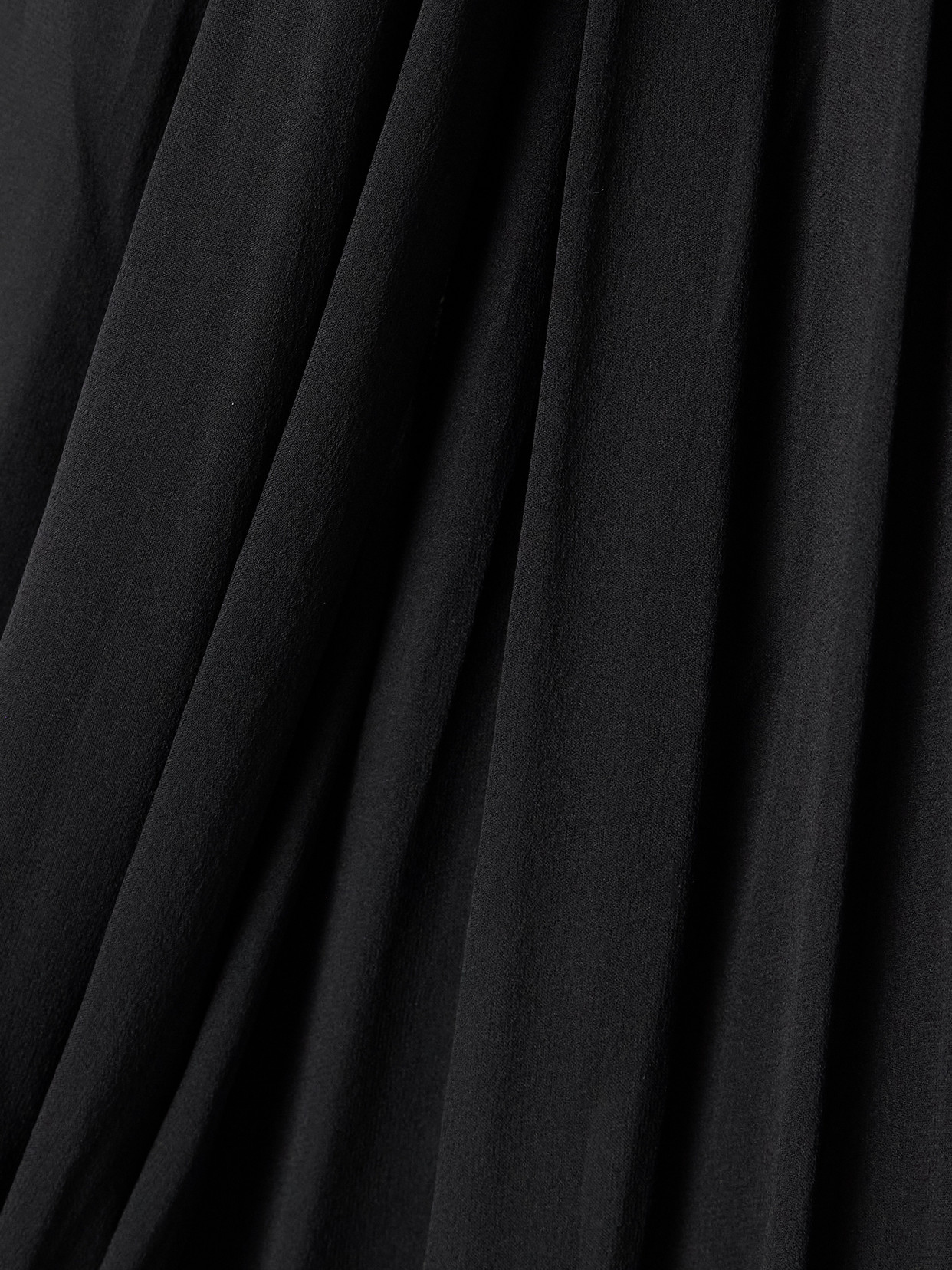 Khaite Edgar Gathered Silk-chiffon Maxi Dress In Black