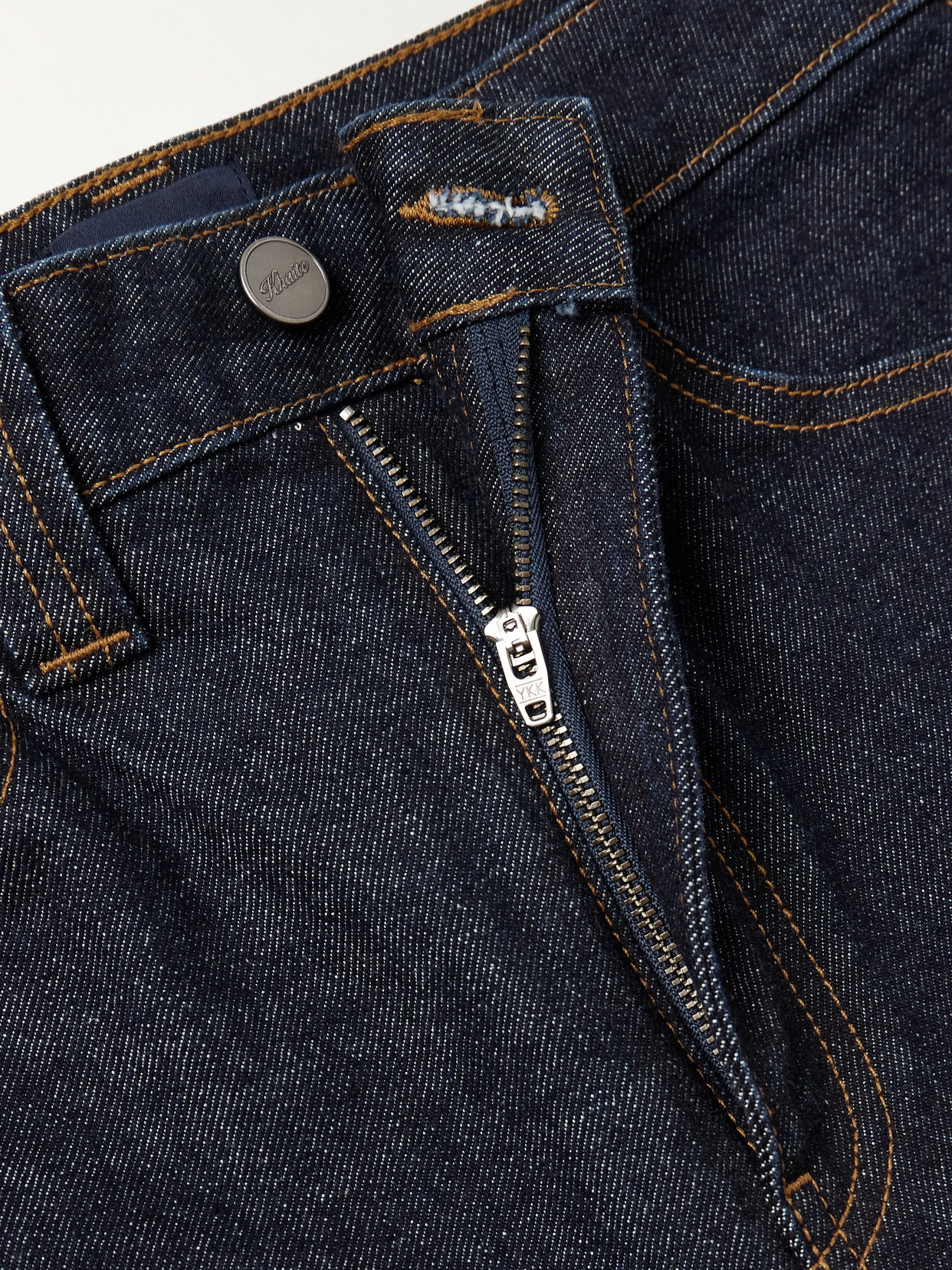 Khaite Delina High-rise Straight-leg Jeans In Blue