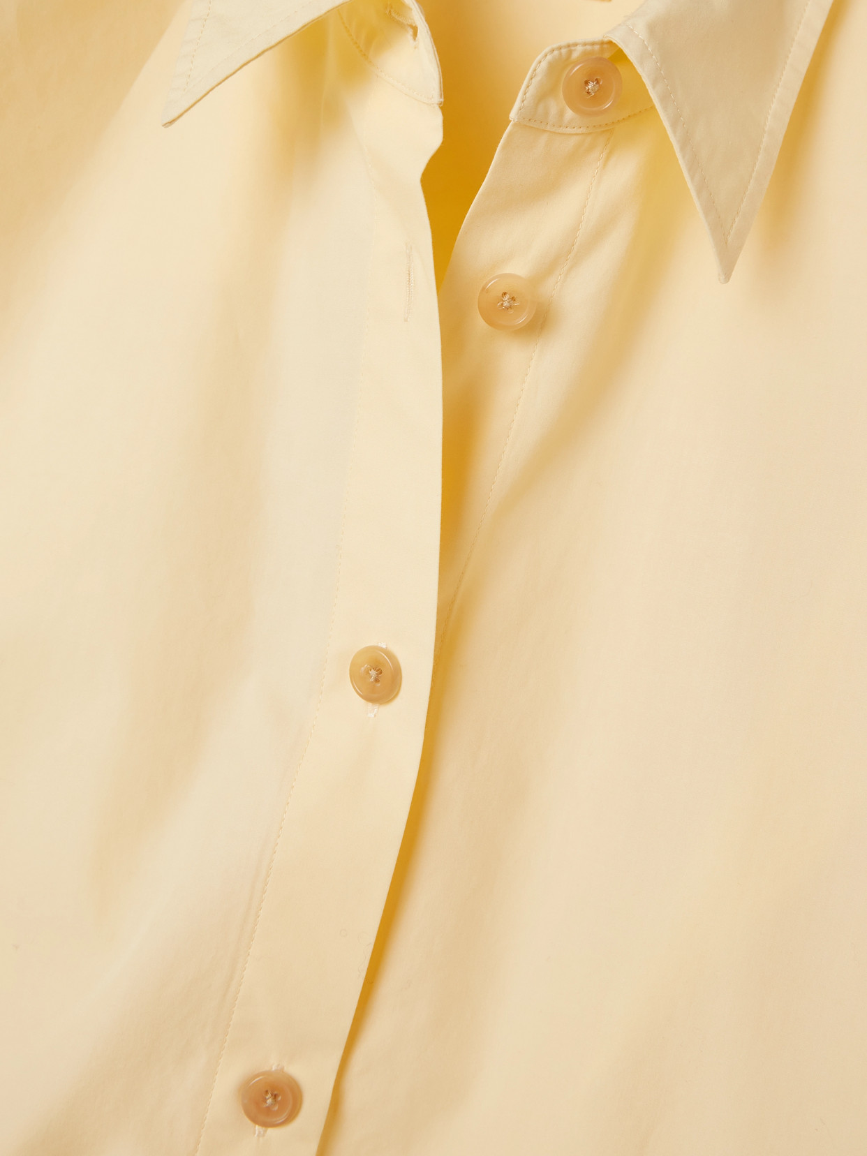 Khaite Goya Cotton-poplin Shirt In Yellow
