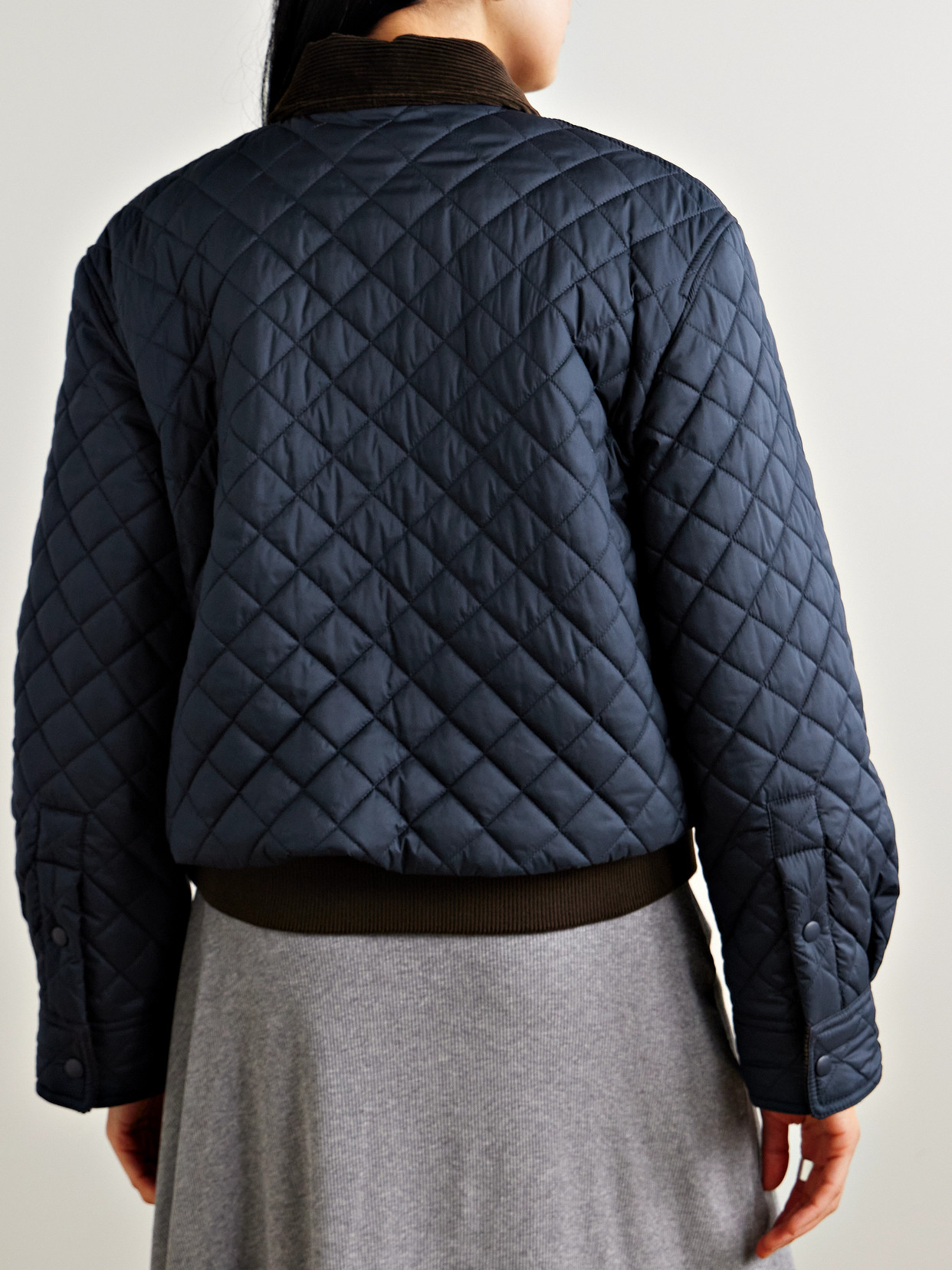Loewe Short Blue Technical Fabric Jacket In Blue