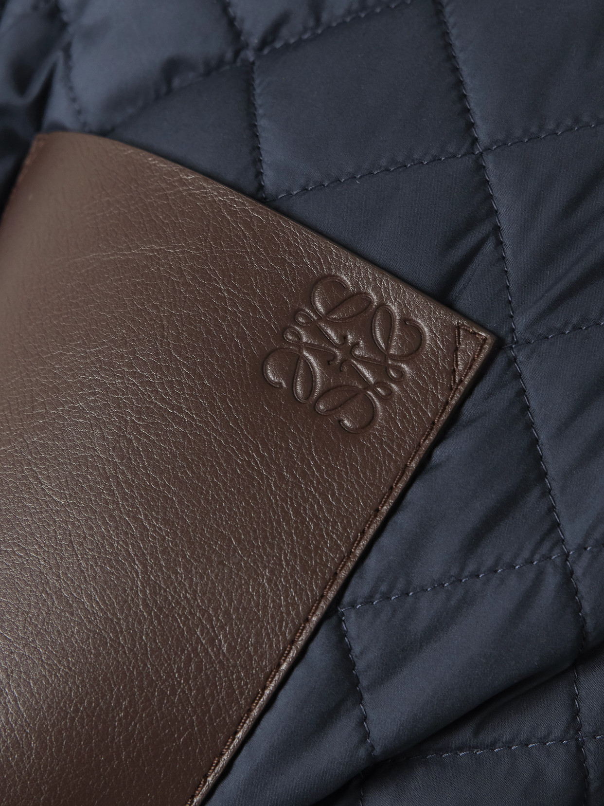 Loewe Short Blue Technical Fabric Jacket In Blue