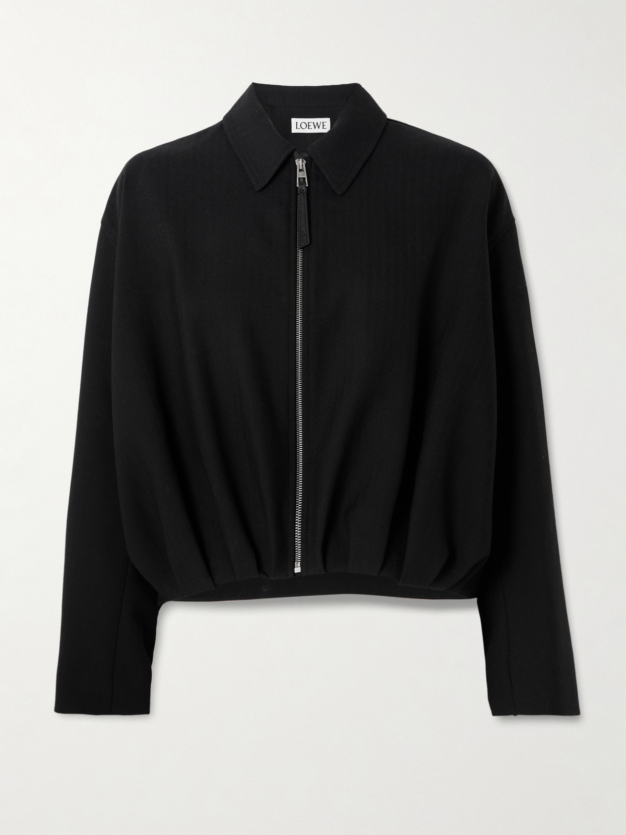 Loewe Herringbone Wool Jacket In Black