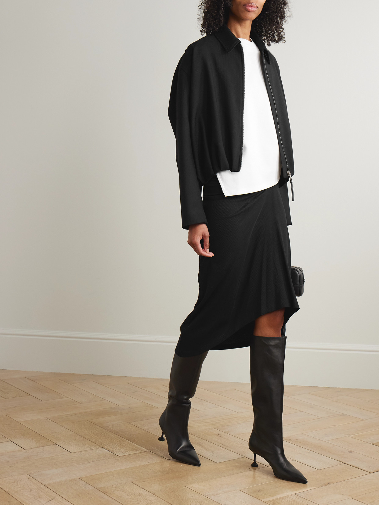 Loewe Herringbone Wool Jacket In Black