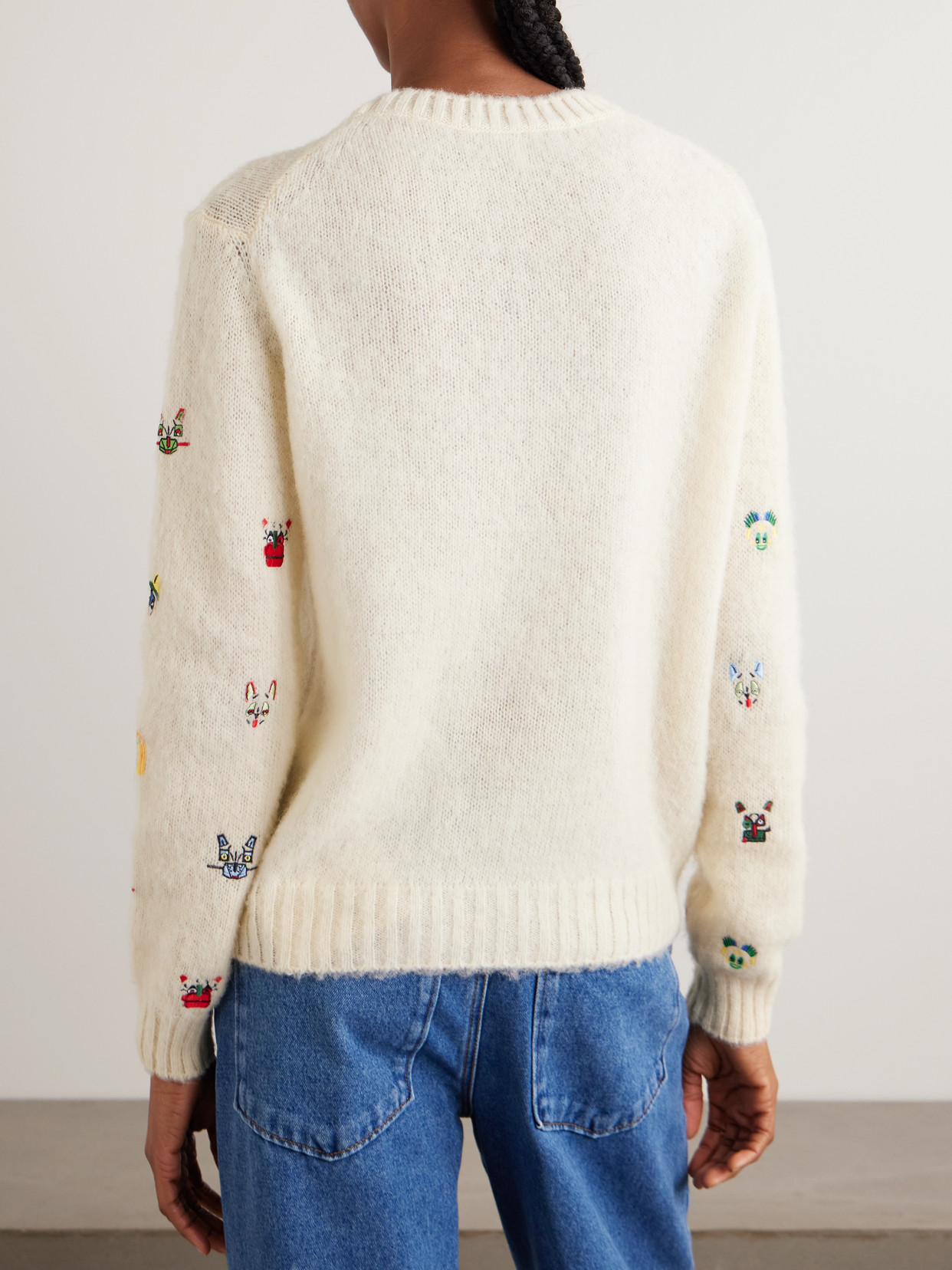 Loewe + Louis Wain Embroidered Wool-blend Sweater In Neutral