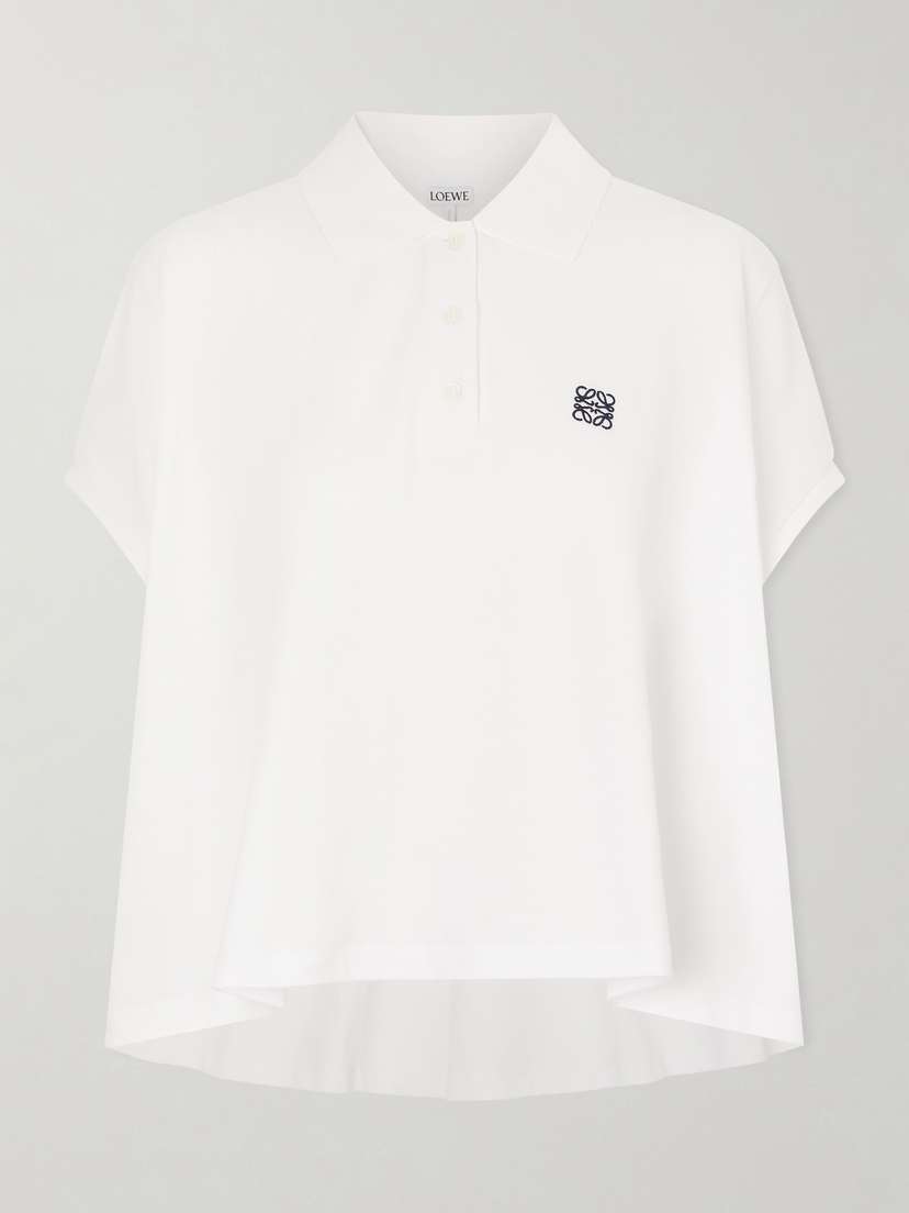 Loewe Anagram Embroidered Cotton-piqué Polo Shirt