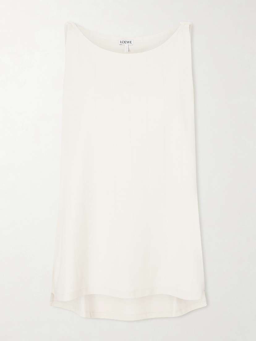 Loewe Anagram Embroidered Ribbed-knit Tank Top
