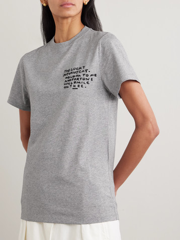 Loewe + Louis Wain embroidered cotton-jersey T-shirt