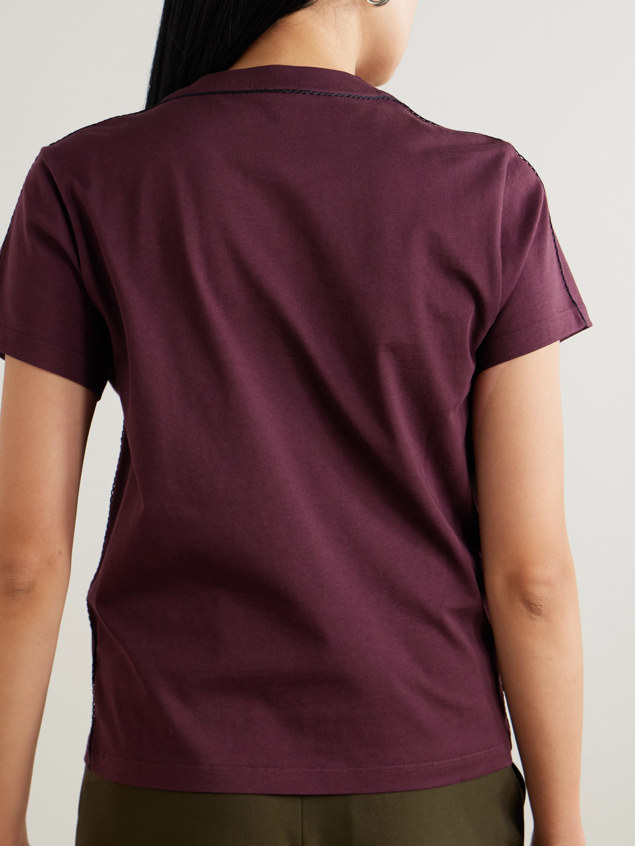 Embroidered Cotton-Jersey T-Shirt