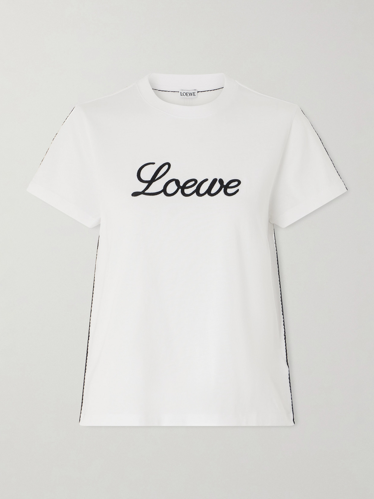 Embroidered Cotton-Jersey T-Shirt