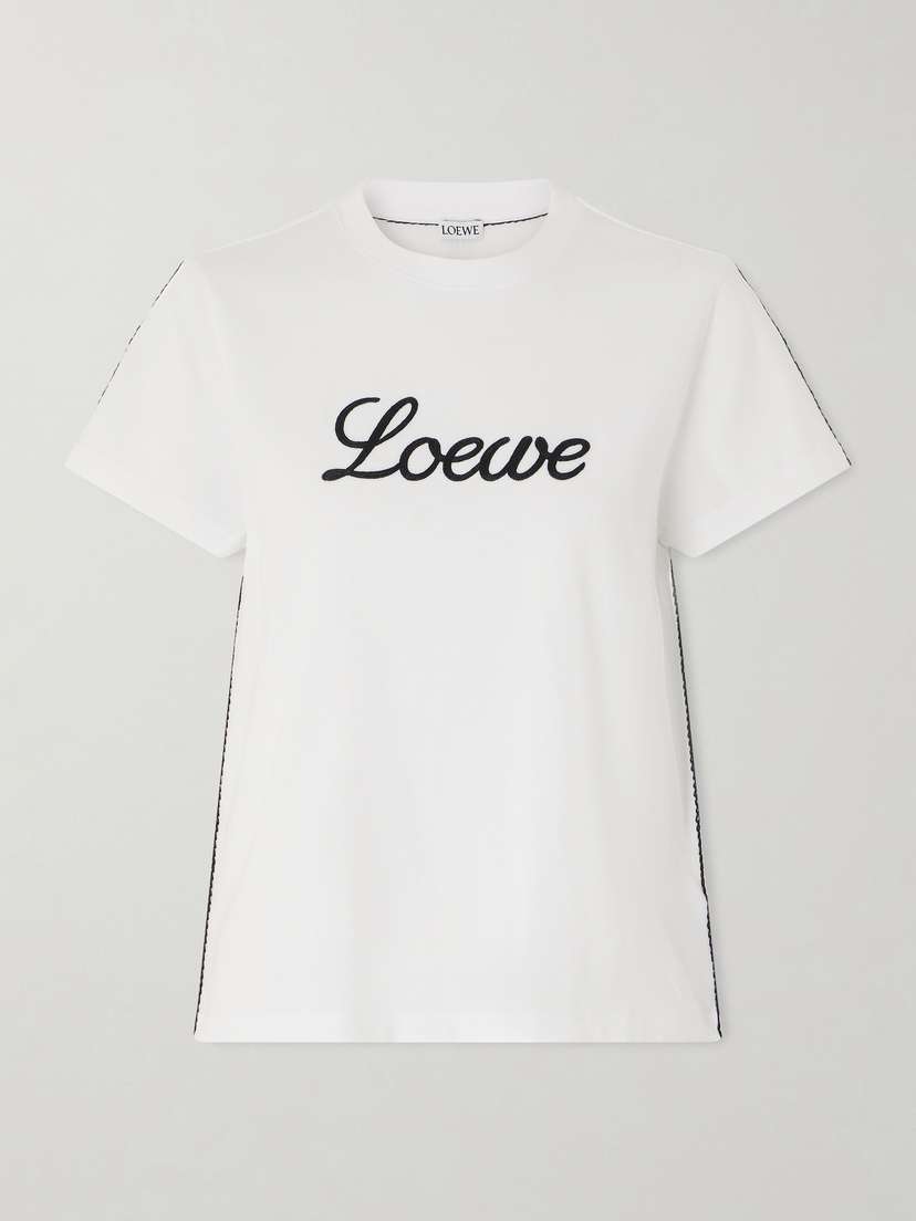 Loewe Embroidered Cotton-jersey T-shirt