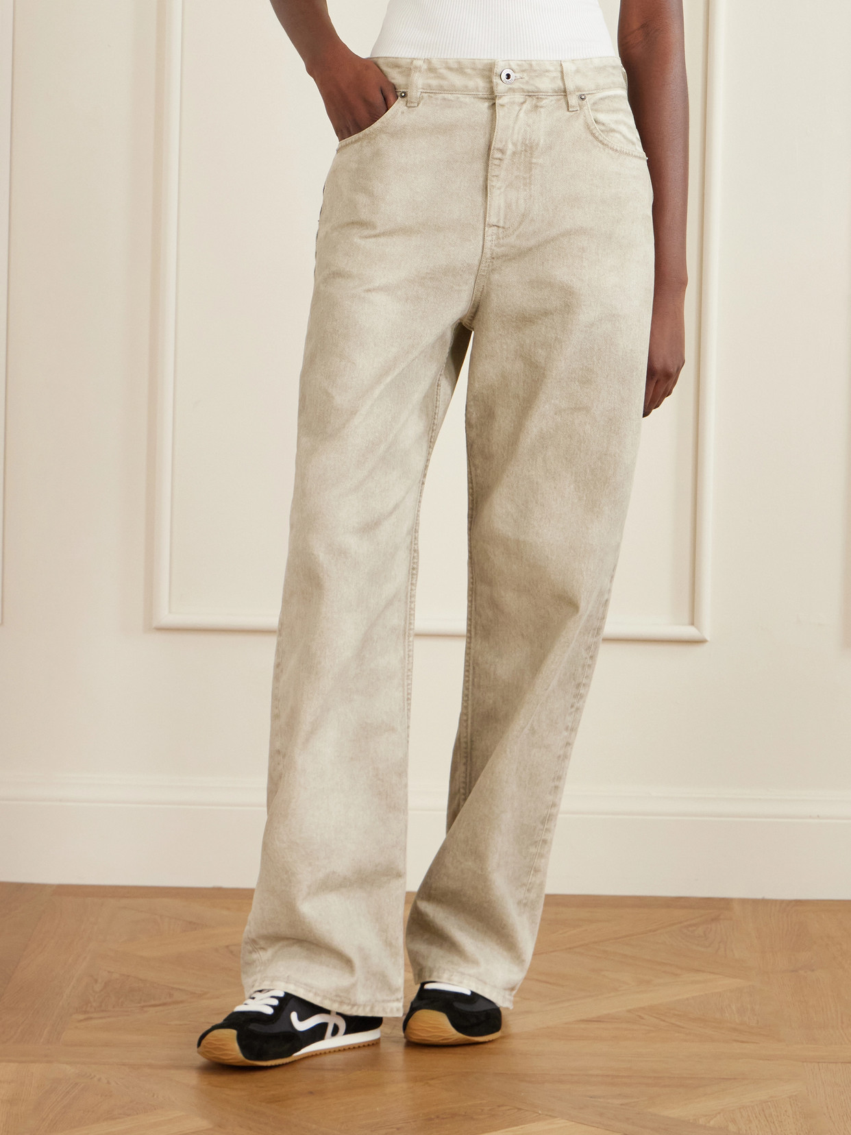 High-Rise Straight-Leg Jeans