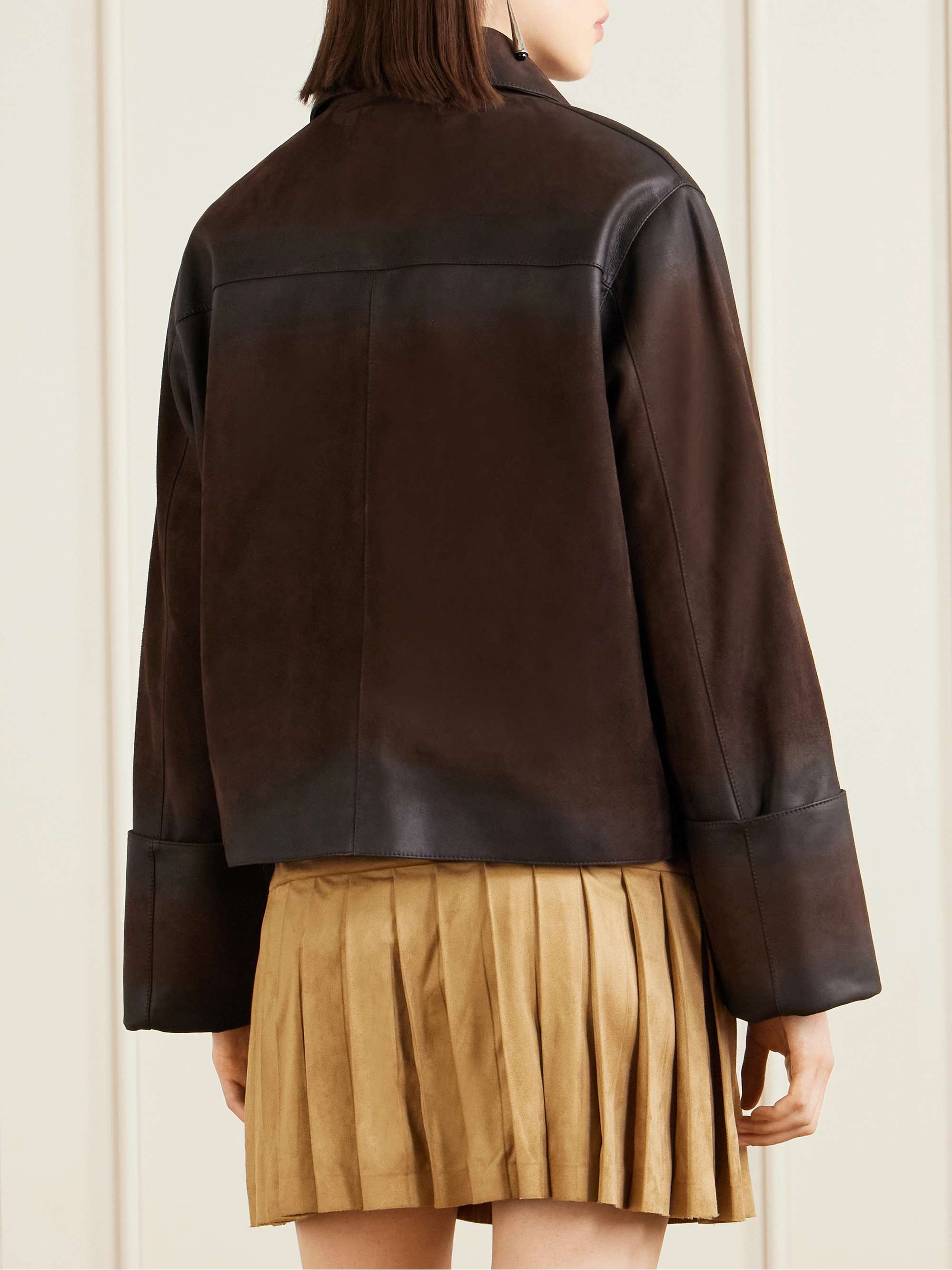 LOEWE Distressed suede jacket | NET-A-PORTER