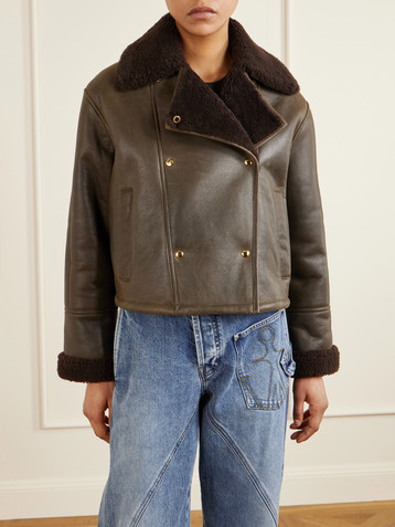 Loewe Double-breasted shearling jacket
