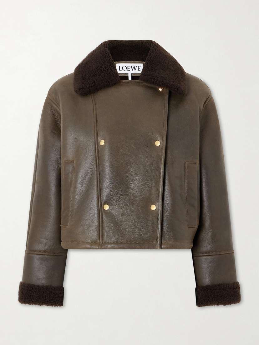 Loewe Double-breasted Shearling Jacket
