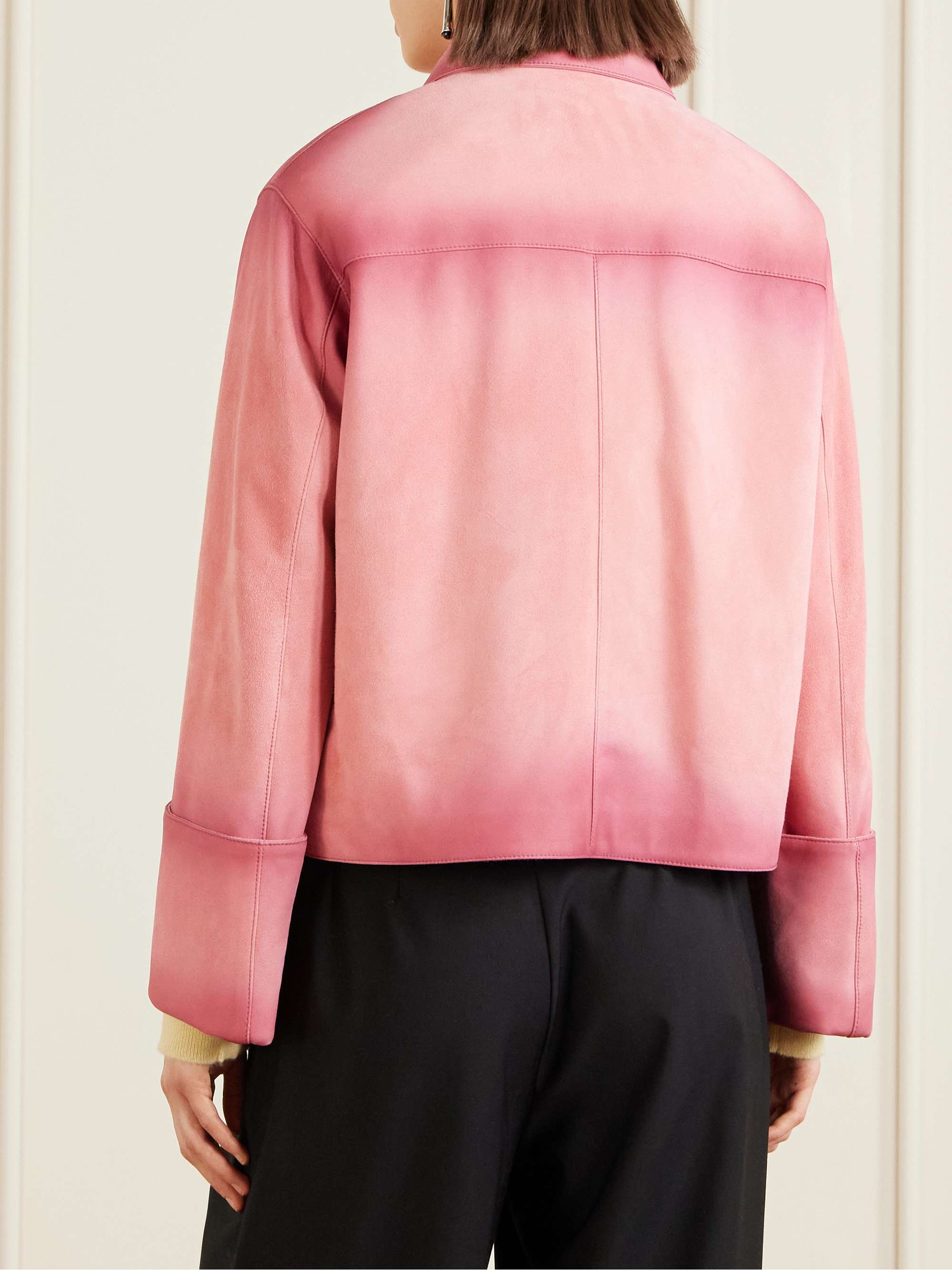 LOEWE Distressed suede jacket | NET-A-PORTER