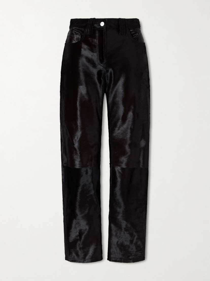 Khaite Callum Calf Hair Straight-leg Pants