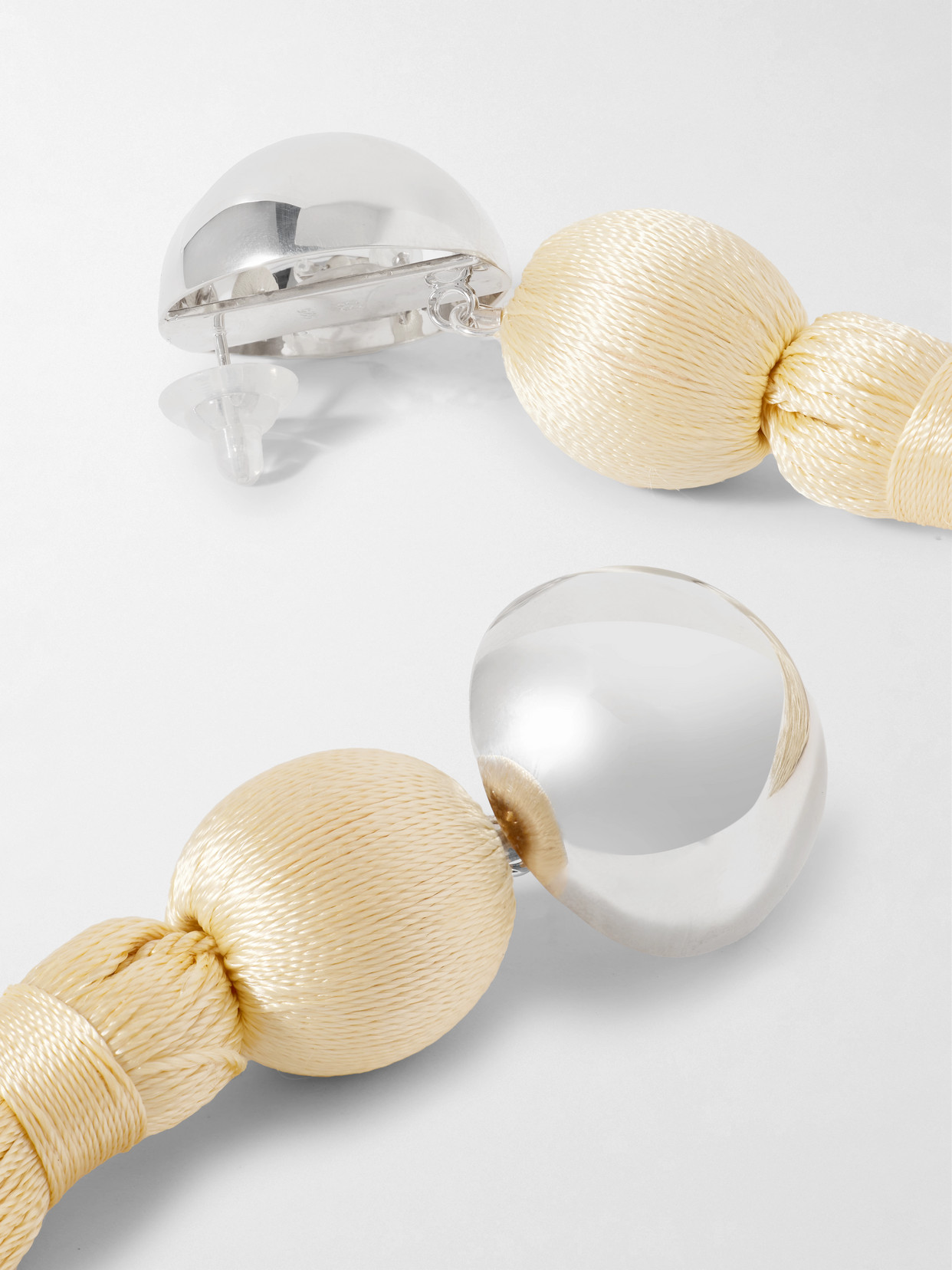 Sophie Buhai Venetian Tasseled Sterling Silver Earrings In White