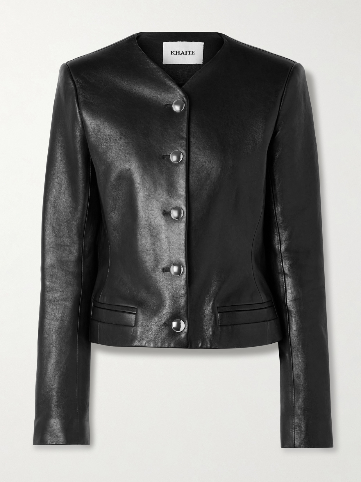 Khaite Nara Leather Jacket In Black
