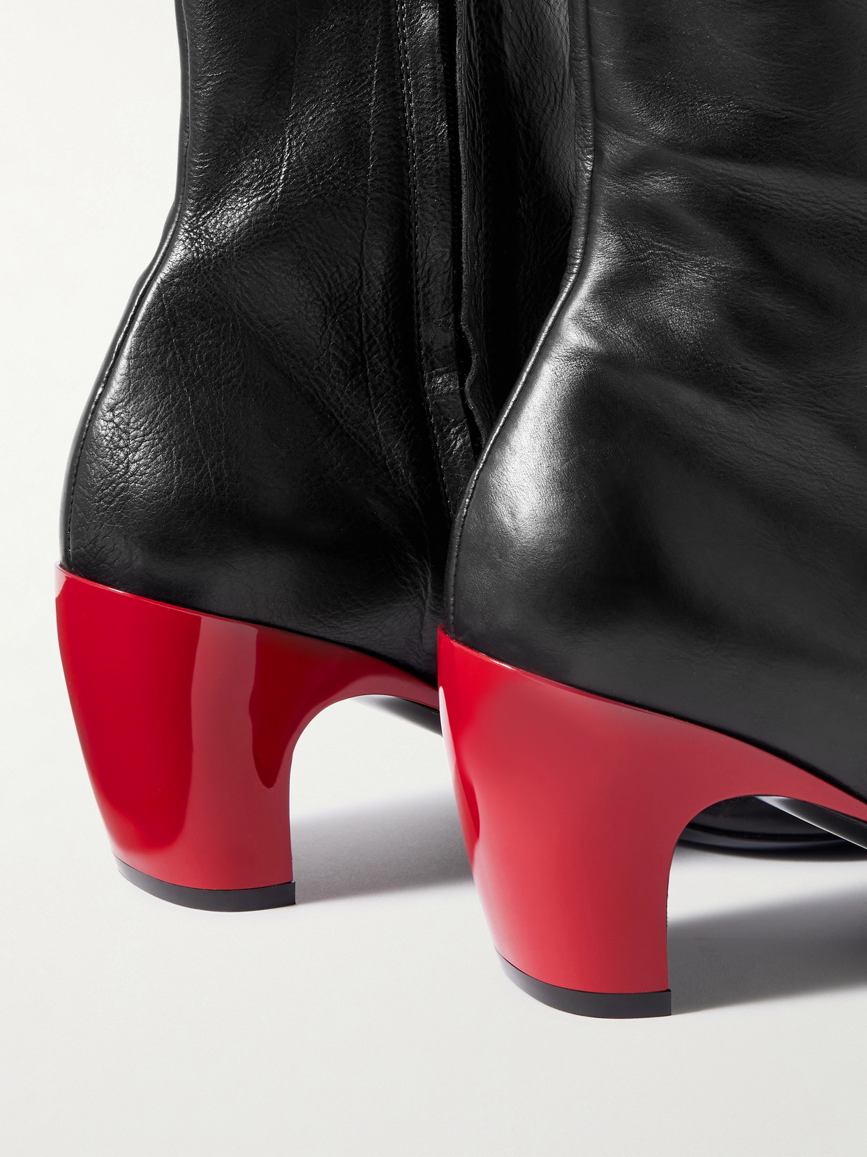 Dries Van Noten Leather Ankle Boots In Black