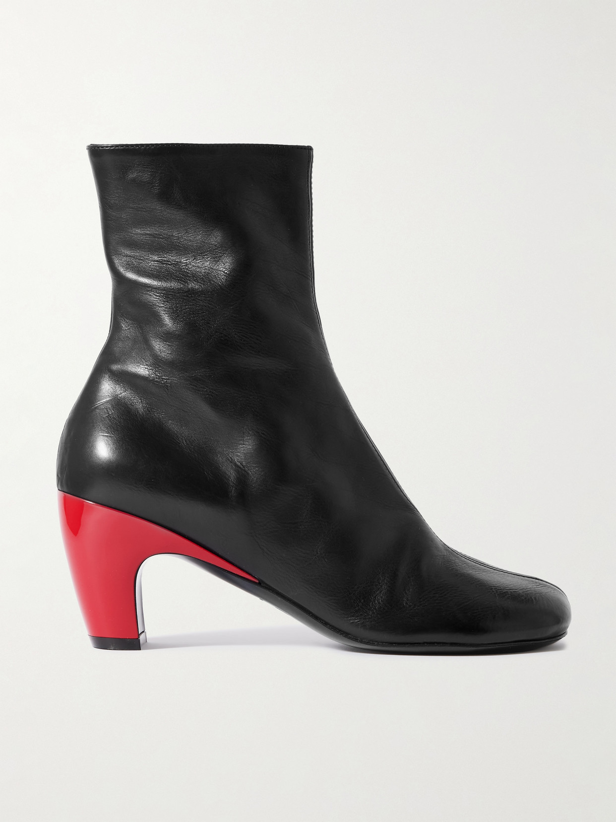 Dries Van Noten Leather Ankle Boots In Black