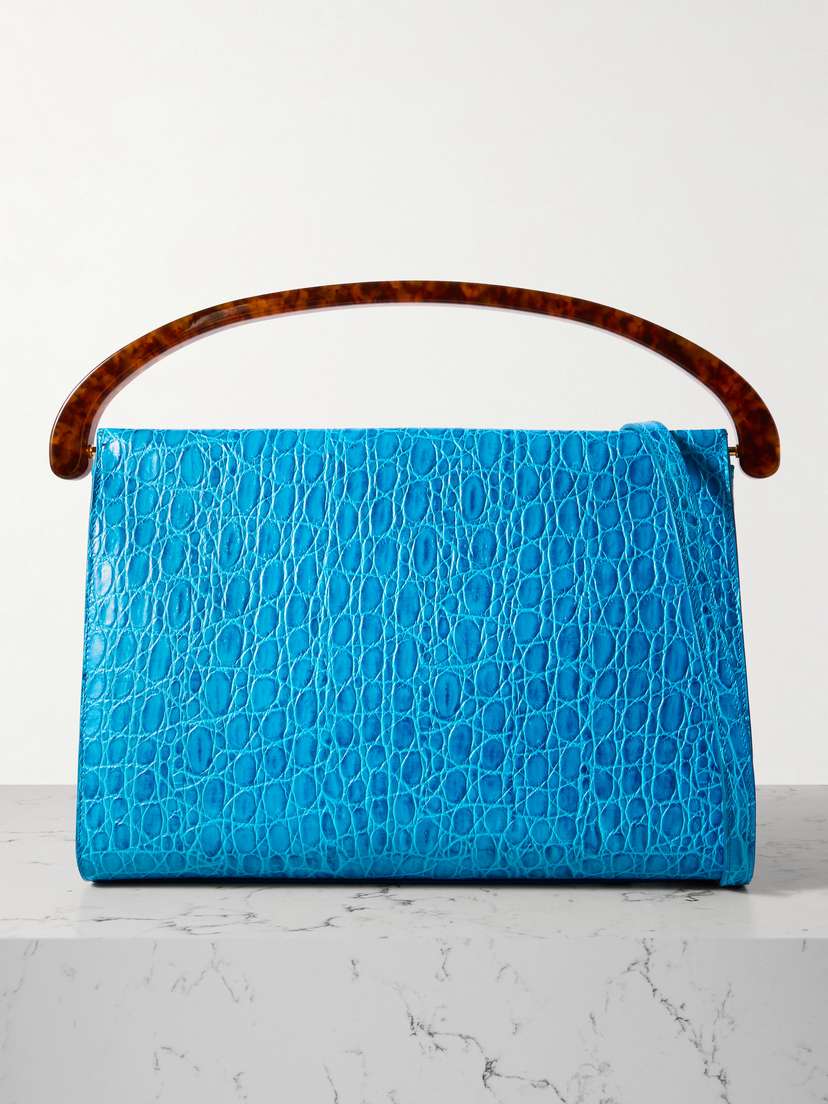 Dries Van Noten Croc-effect Leather Shoulder Bag