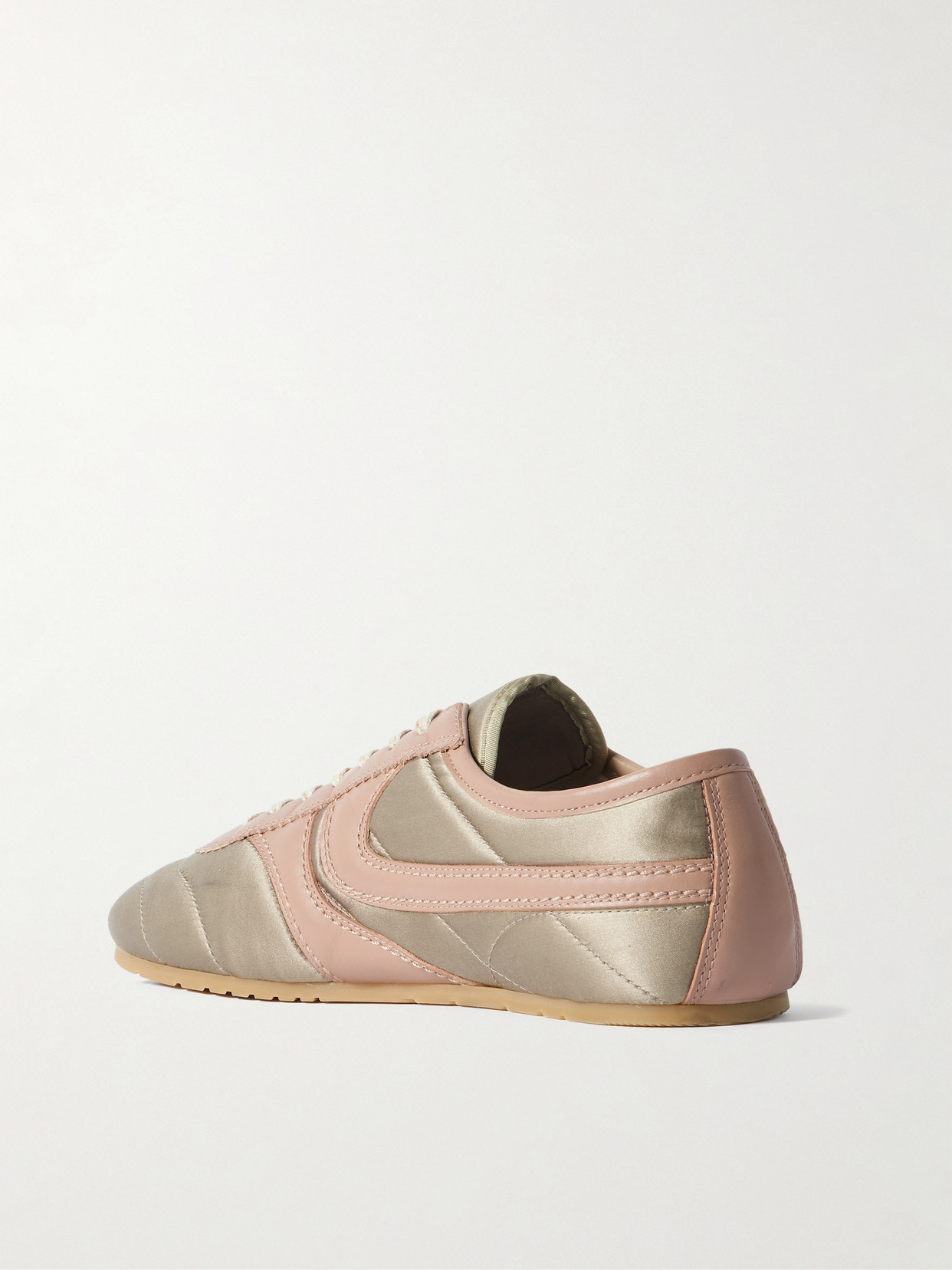 Leather-Trimmed Paneled Sneakers