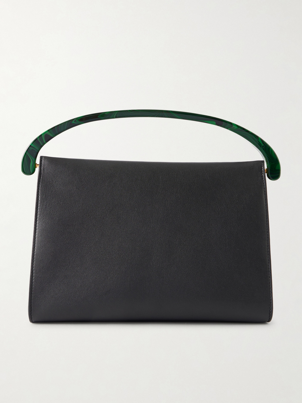 Dries Van Noten Leather Shoulder Bag In Black