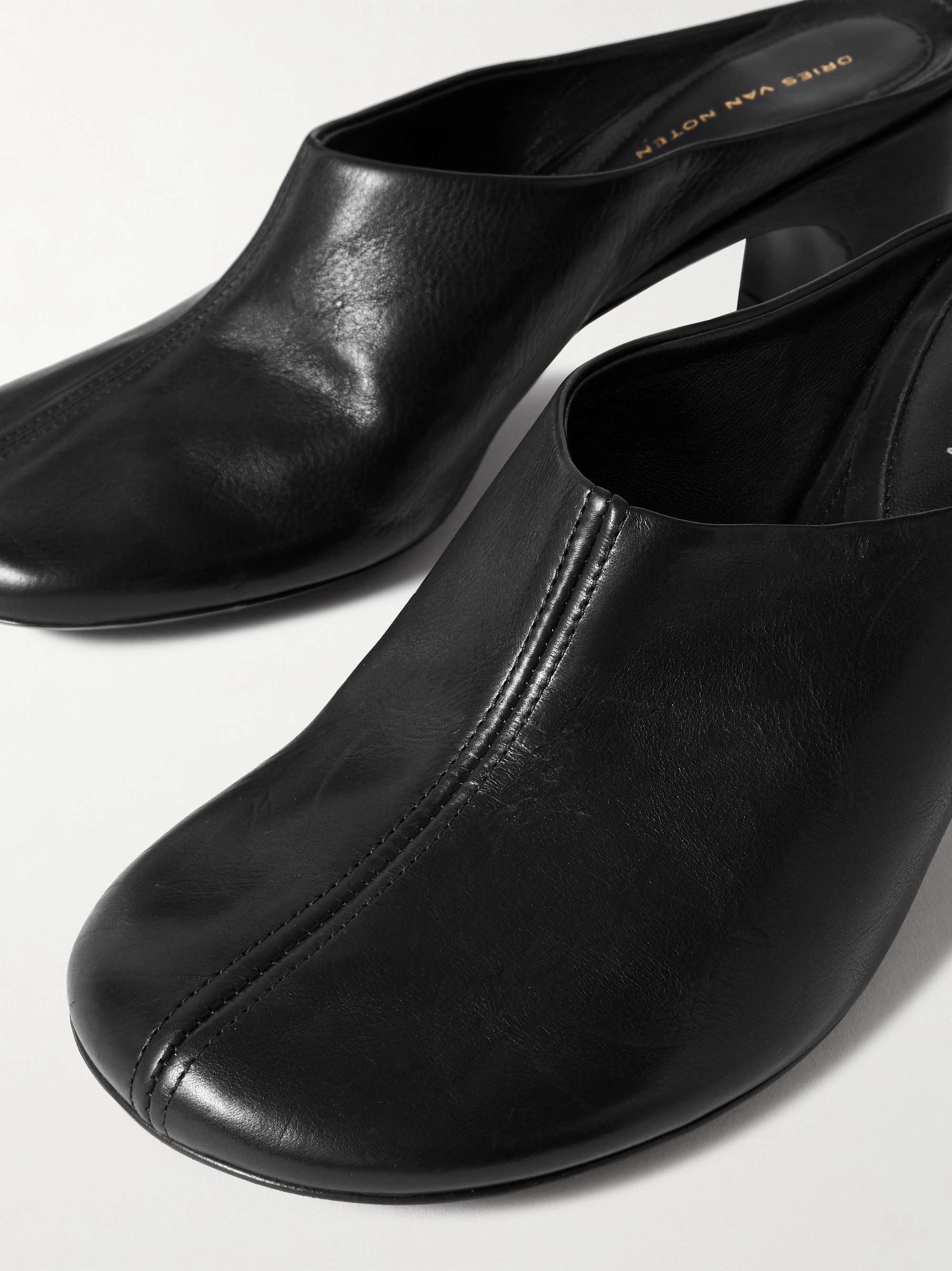 DRIES VAN NOTEN Leather mules | NET-A-PORTER