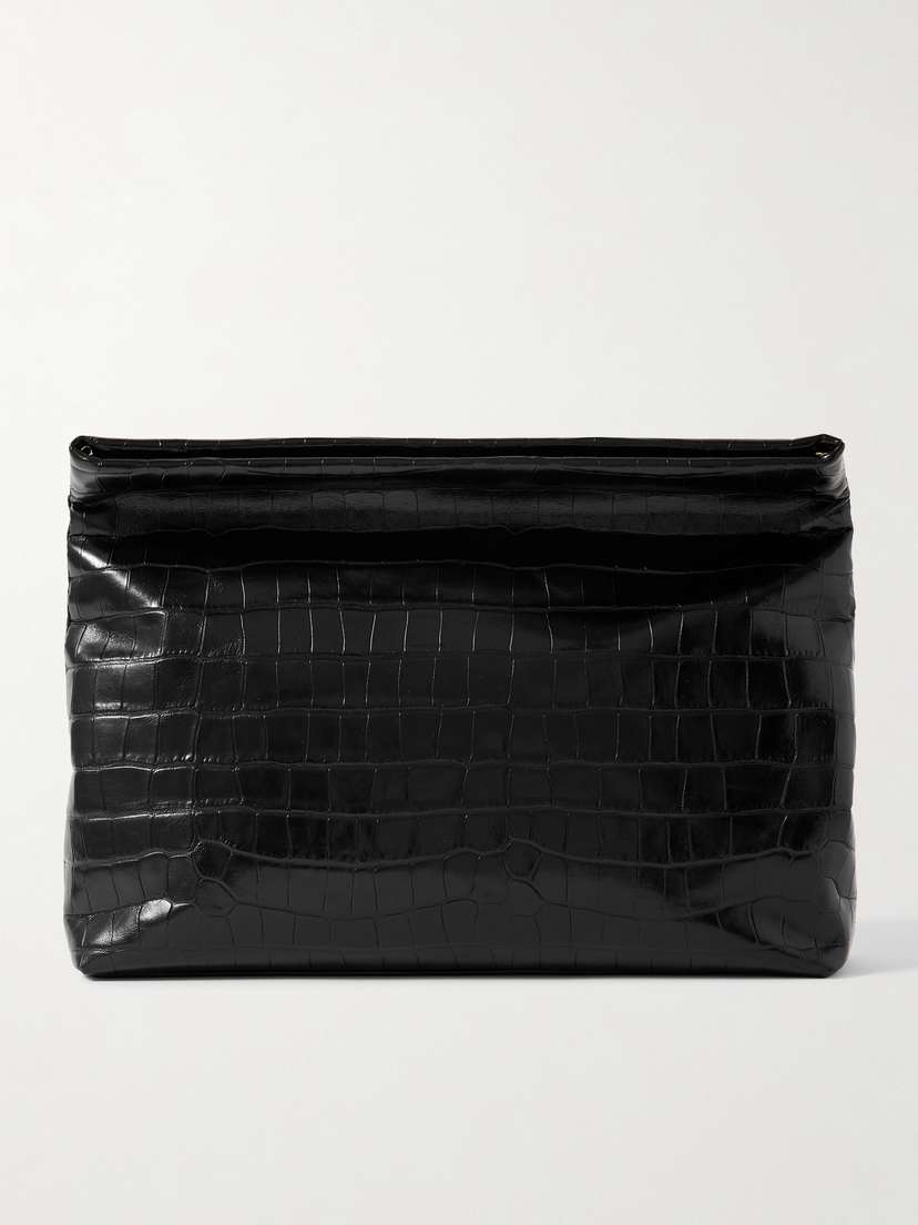 Nili Lotan Jerry Croc-effect Leather Clutch
