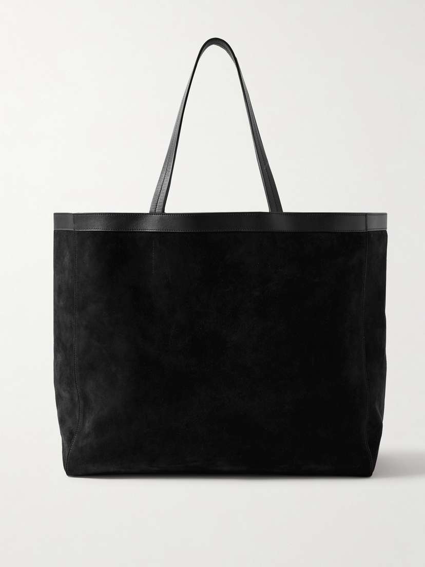 Nili Lotan Loren Leather-trimmed Suede Tote