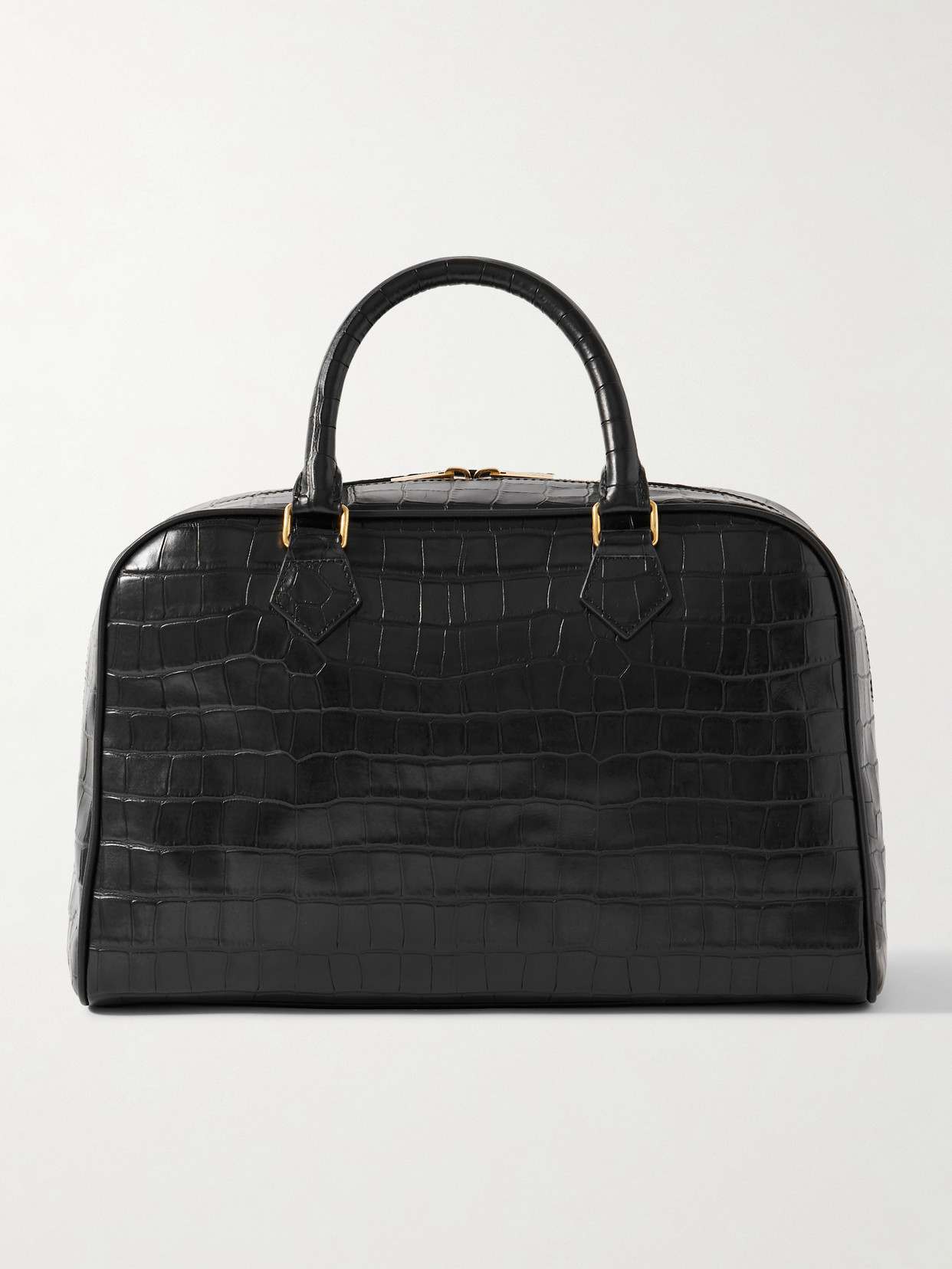 Nili Lotan Jaclyn Croc-effect Leather Tote In Black