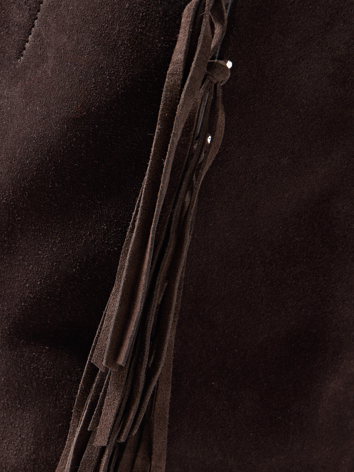 Nili Lotan Joni Fringed Suede Tote In Brown