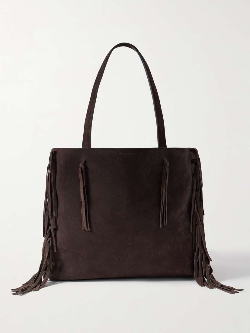 Nili Lotan Joni Fringed Suede Tote