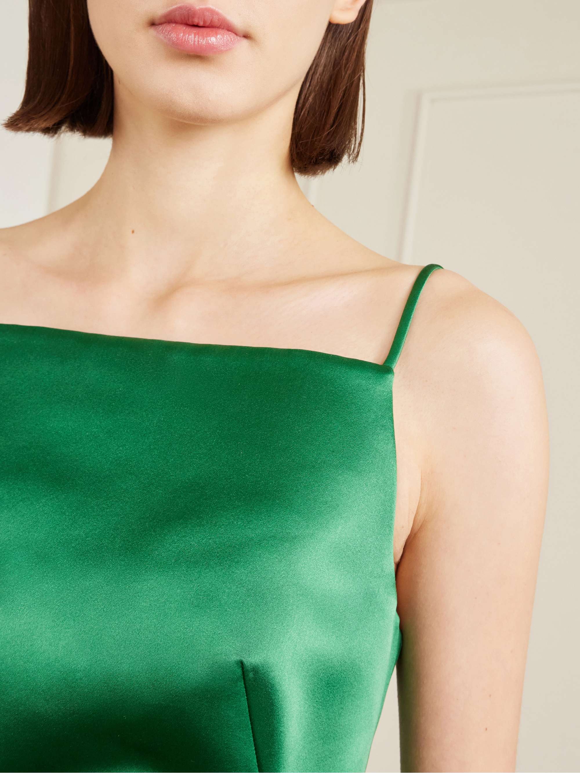 green emerald velvet dress 1980s Givenchy Couture Olive Green Wool Button Back Dress main image 1