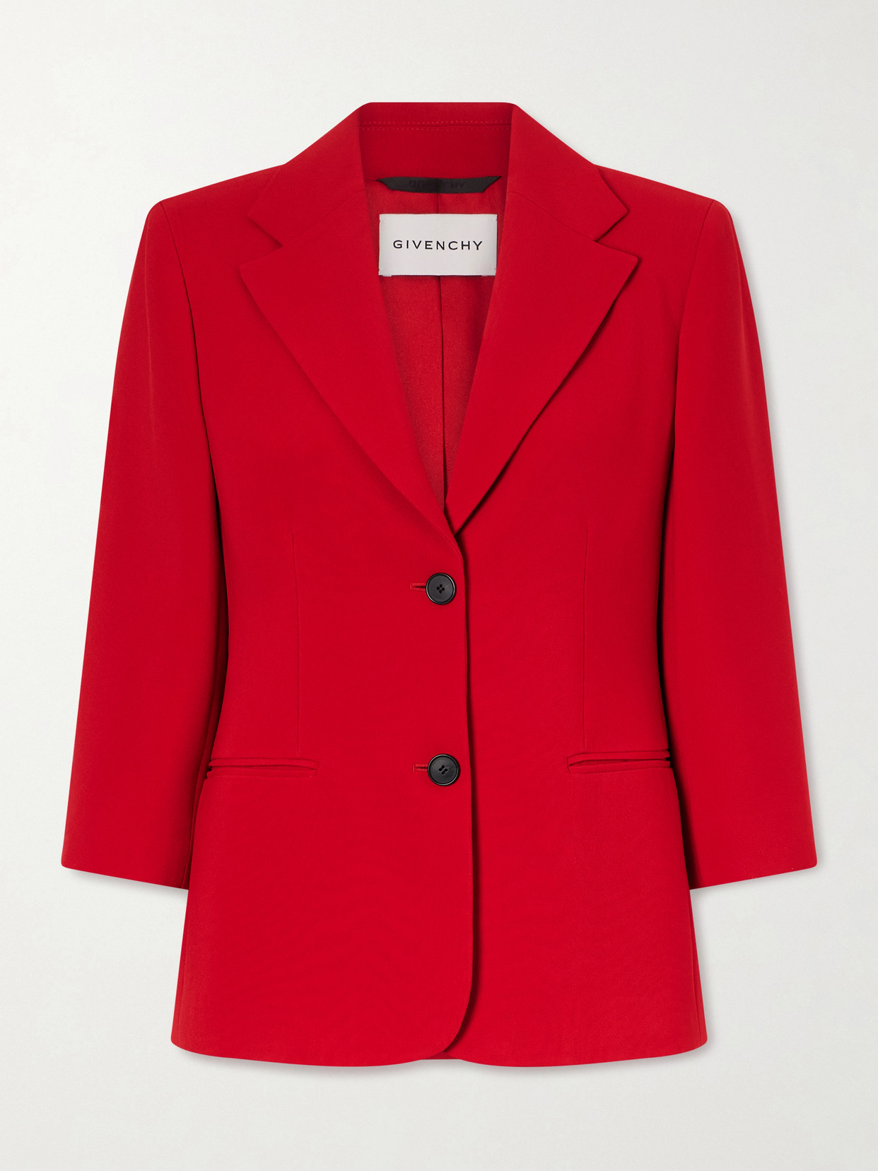 Givenchy Womens Dark Red Single-breasted Woven Blazer In Red