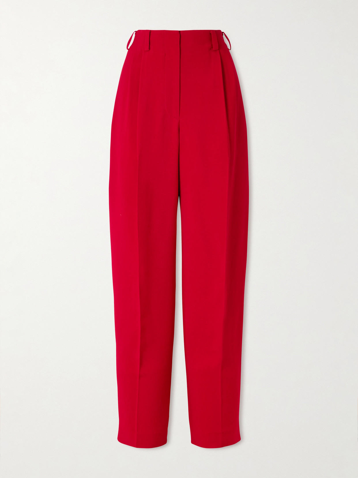 Givenchy Pleated Crepe Wide-leg Pants In Red